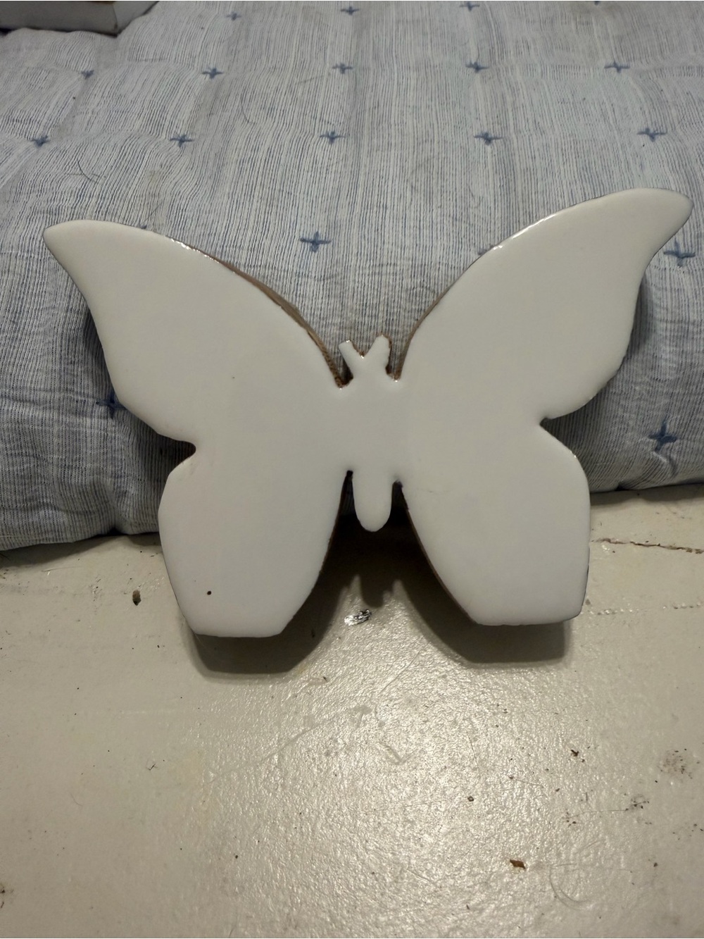 White Butterfly wooden decor